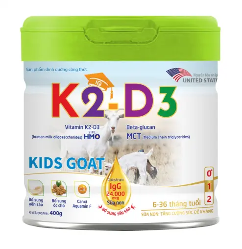 Sữa bột K2-D3 KIDS GOAT Step 1+ (6-36 tháng) 400g