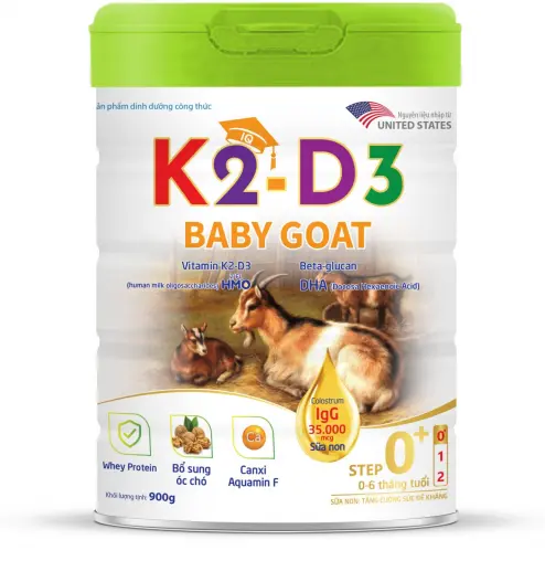 Sữa bột K2-D3 BABY GOAT Step 0+ (0-12 tháng) 900g