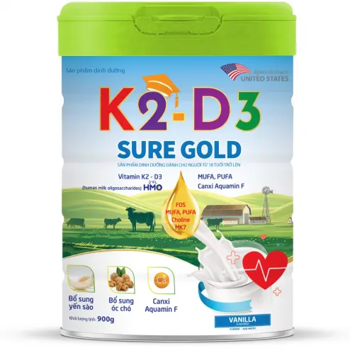 Sữa bột K2-D3 SURE GOLD 900g