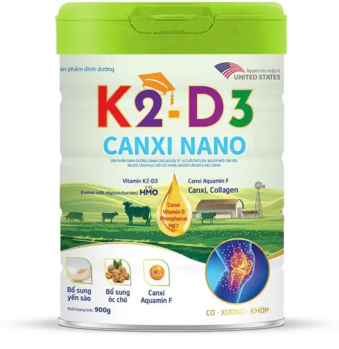 Sữa bột K2-D3 CANXI NANO 900g