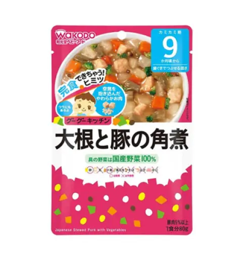 Cháo ăn liền Wakodo súp heo rau củ 9 tháng