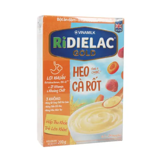 Bột ăn dặm Ridielac Gold heo cà rốt HG 200g