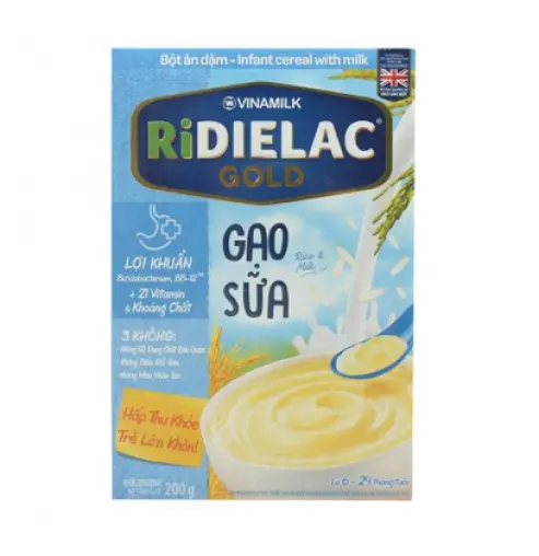 Bột ăn dặm Ridielac Gold gạo sữa HG 200g