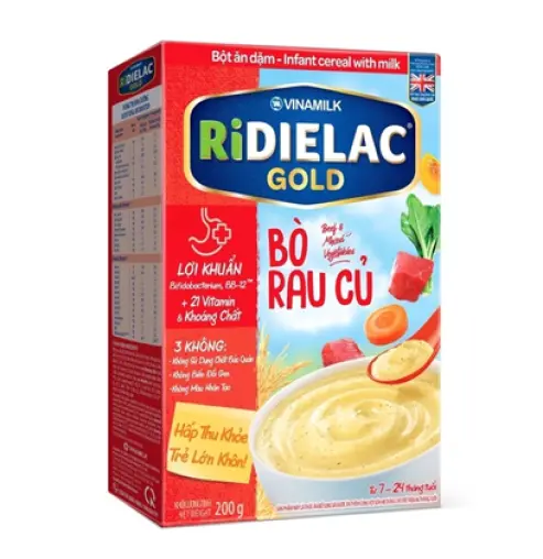 Bột ăn dặm Ridielac Gold bò rau củ HG 200g