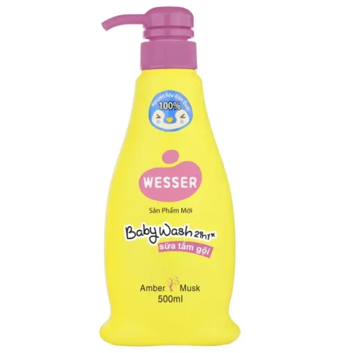 Tắm gội Wesser 500ml Hồng