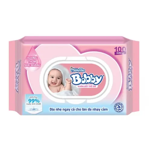 Khăn giấy ướt Bobby Care - 100 miếng