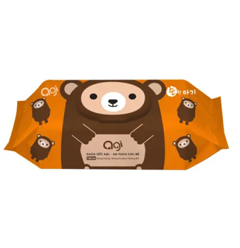 Khăn ướt Agi 100 tờ - gấu
