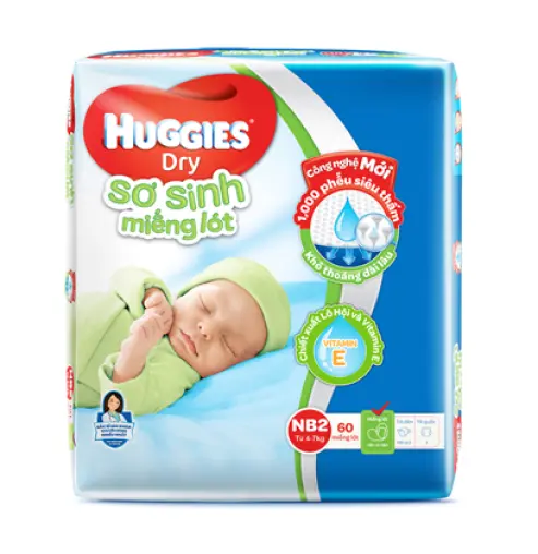 Miếng lót Huggies NB2 60 miếng