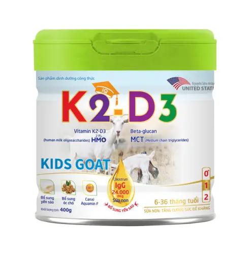 Sữa bột K2-D3 KIDS GOAT Step 1+ (6-36 tháng) 900g