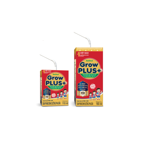 Sữa bột pha sẵn Grow Plus đỏ Nutifood 180ml (từ 1 tuổi trở lên)