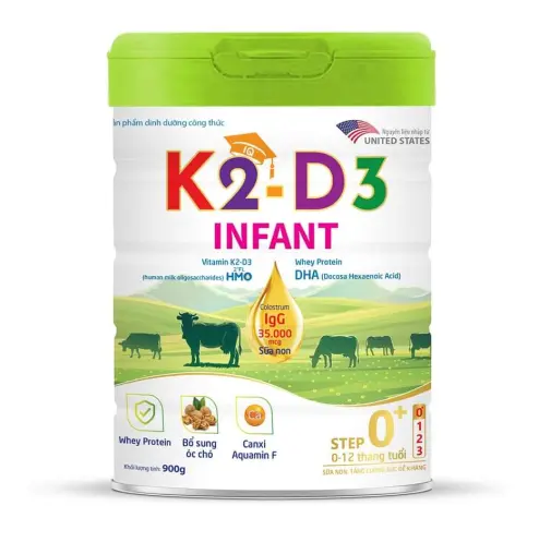 Sữa bột K2-D3 INFANT Step 0+ (0-12 tháng) 900g
