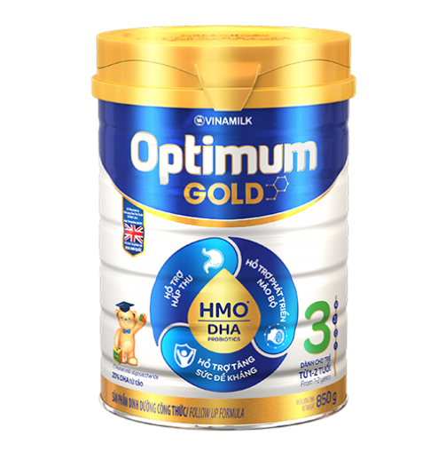Sữa Vinamilk Optimum Gold số 3 850g (1 - 2 tuổi)