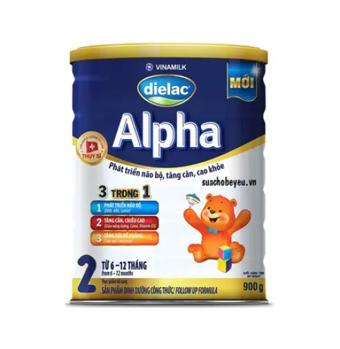Sữa bột Vinamilk Dielac Alpha 2 900g (6-12 tháng)