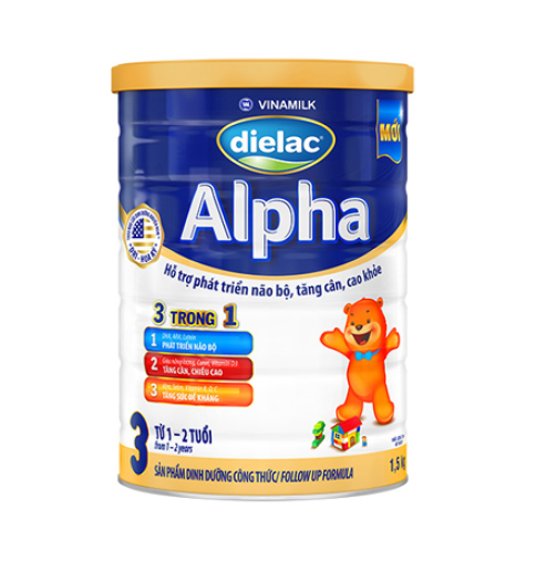 Sữa bột Vinamilk Dielac Alpha 3 1.5kg (1-2 tuổi)