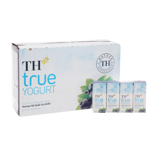 Sữa chua uống tiệt trùng hương việt quất 180ml - thùng