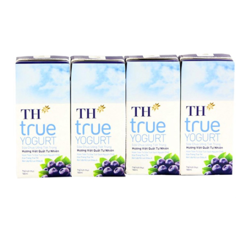 Sữa chua uống tiệt trùng hương việt quất 180ml