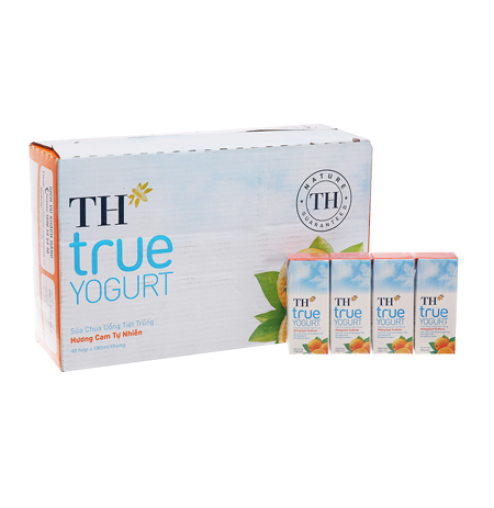 Sữa chua uống tiệt trùng hương cam 180ml - thùng