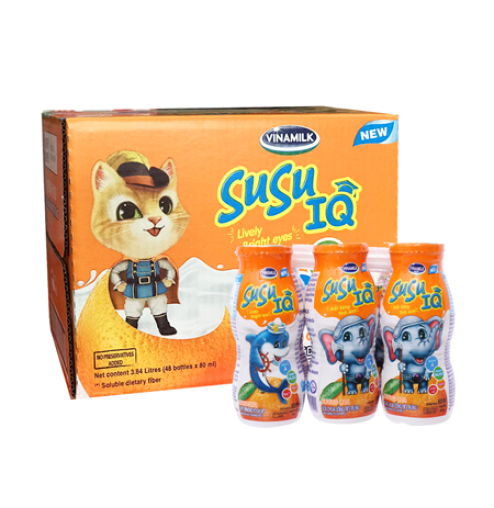 Sữa chua uống tiệt trùng SuSu-Vinamilk hương Cam - thùng