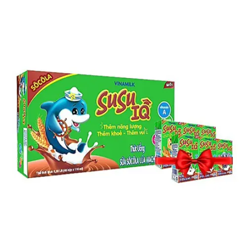 Sữa chua uống tiệt trùng SuSu-Vinamilk hương sôcla lúa mạch - thùng
