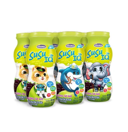 Sữa chua uống tiệt trùng SuSu-Vinamilk hương táo nho