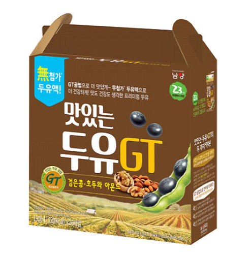 Sữa đậu nành đen, óc chó và hạnh nhân Namyang GT - 16 hộp/xách (hộp)