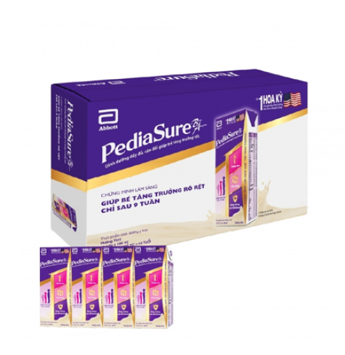 Sữa bột pha sẵn PediaSure BA vị socola 180ml (thùng)