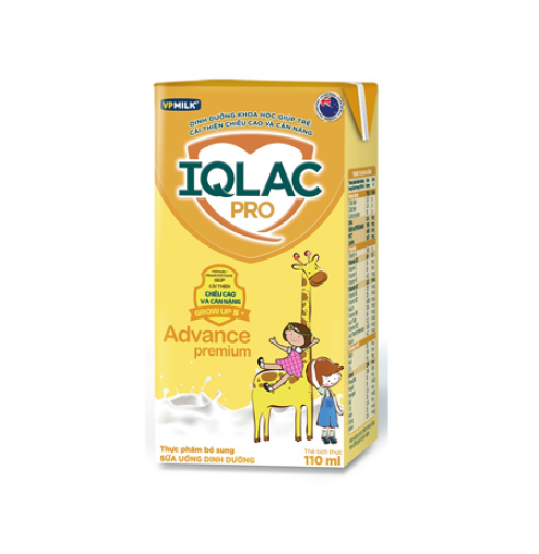 Sữa bột pha sẵn IQlac Pro Advance Premium 110ml (từ 1 tuổi) - Lốc