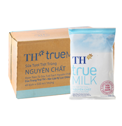 TH Truemilk có đường 220ml - thùng