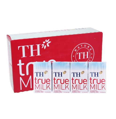 Sữa tươi tiệt trùng dâu TH True Milk hộp 110ml - thùng