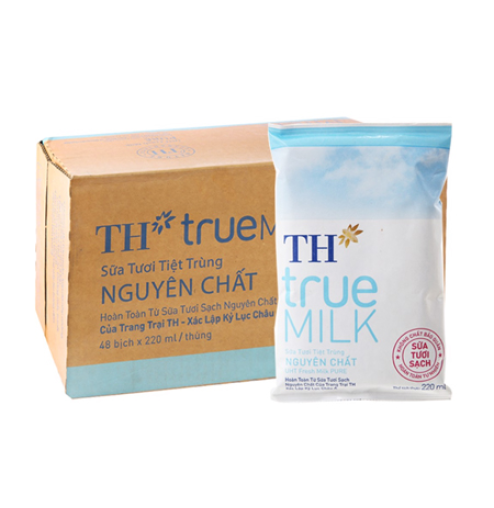 TH Truemilk không đường đường 220ml - thùng