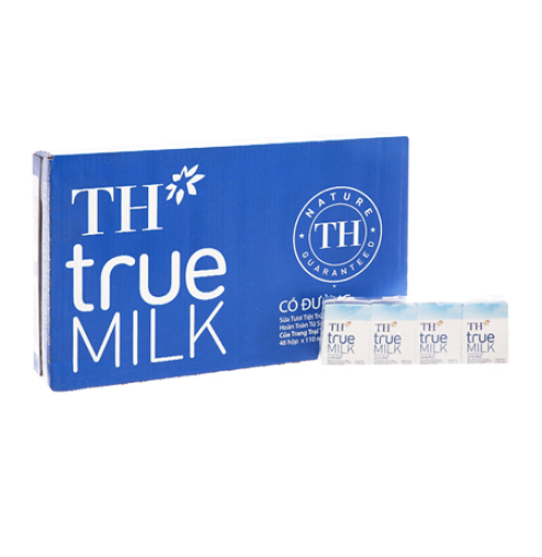 Sữa tươi tiệt trùng có đường TH True Milk hộp 110ml - thùng