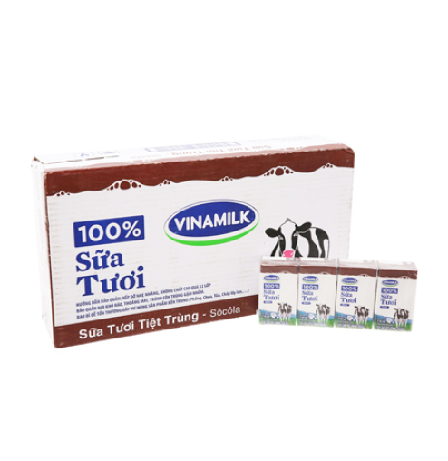 Sữa tươi tiệt trùng socola Vinamilk 100% 110ml  - thùng