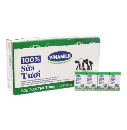 Sữa tươi tiệt trùng Có đường Vinamilk 100% 110ml  - thùng