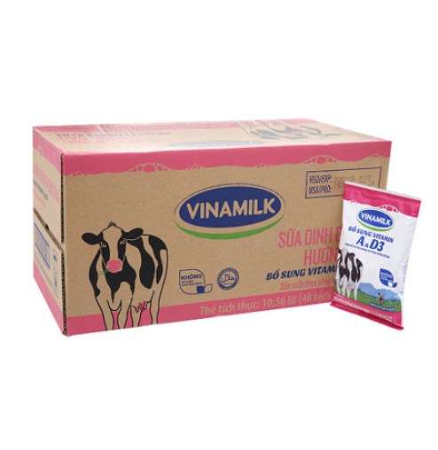 Sữa dinh dưỡng dâu Vinamilk 220ml  - thùng