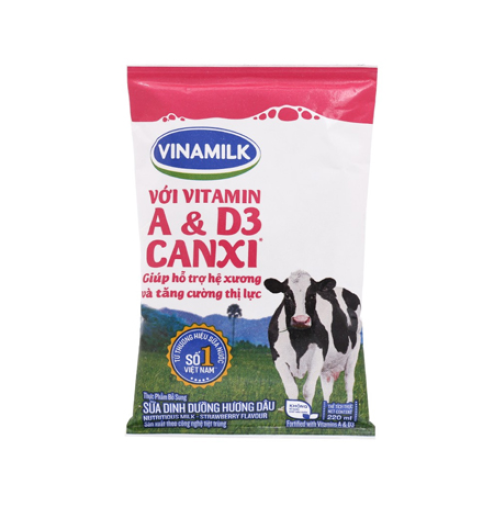 Sữa dinh dưỡng dâu Vinamilk 220ml
