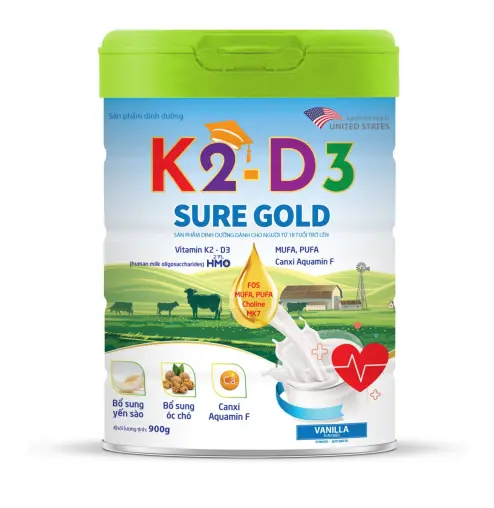 Sữa bột K2-D3 SURE GOLD 900g