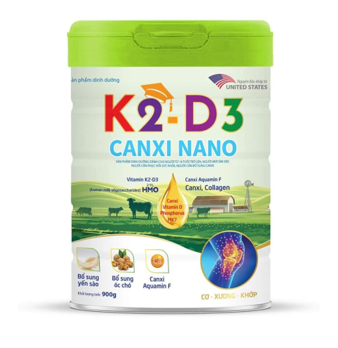 Sữa bột K2-D3 CANXI NANO 900g