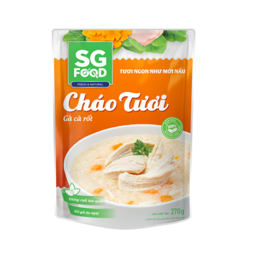 Cháo tươi gà cà rốt SG Food gói 270g