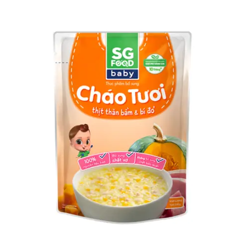 Cháo Tươi SG Food Thịt thăn bằm & bí đỏ