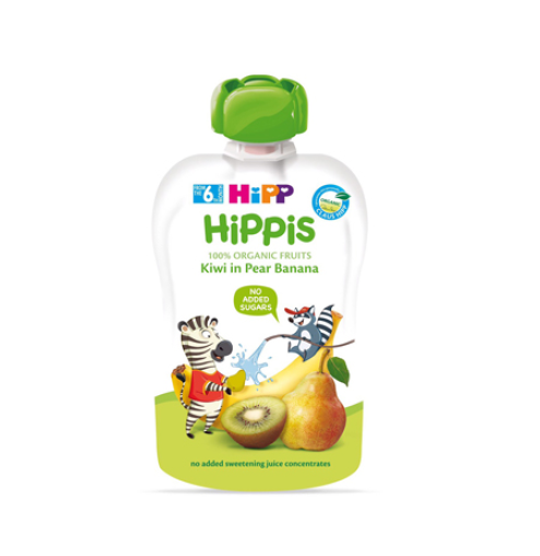Trái cây nghiền HIPPIS ORGANIC lê-kiwi-chuối 100g