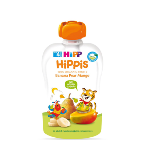 Trái cây nghiền HIPPIS ORGANIC lê-xoài-chuối 100g