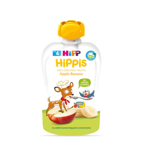 Trái cây nghiền HIPPIS ORGANIC táo-chuối 100g