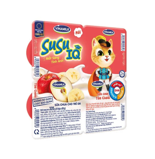 Sữa Chua Vinamilk Susu Hương Táo Chuối - thùng