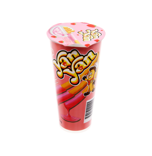 Bánh que Meiji Yan Yan chấm kem hương dâu ly 50g