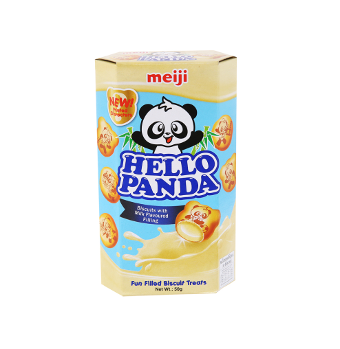 Bánh gấu nhân kem sữa Meiji Hello Panda hộp 50g