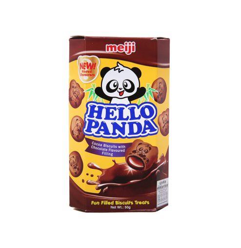 Bánh gấu Meiji Hello Panda Double Chocolate hộp 50g
