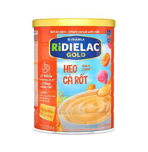 Bột ăn dặm Ridielac Gold heo cà rốt lon 350g
