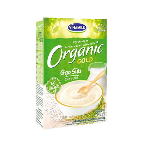 Bột ăn dặm gạo sữa - Vinamilk Organic Gold 200g