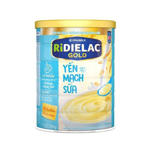Bột ăn dặm Ridielac Gold Yến mạch sữa lon 350g