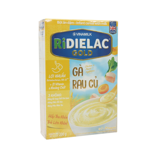 Bột ăn dặm Ridielac Gold gà rau củ HG 200g